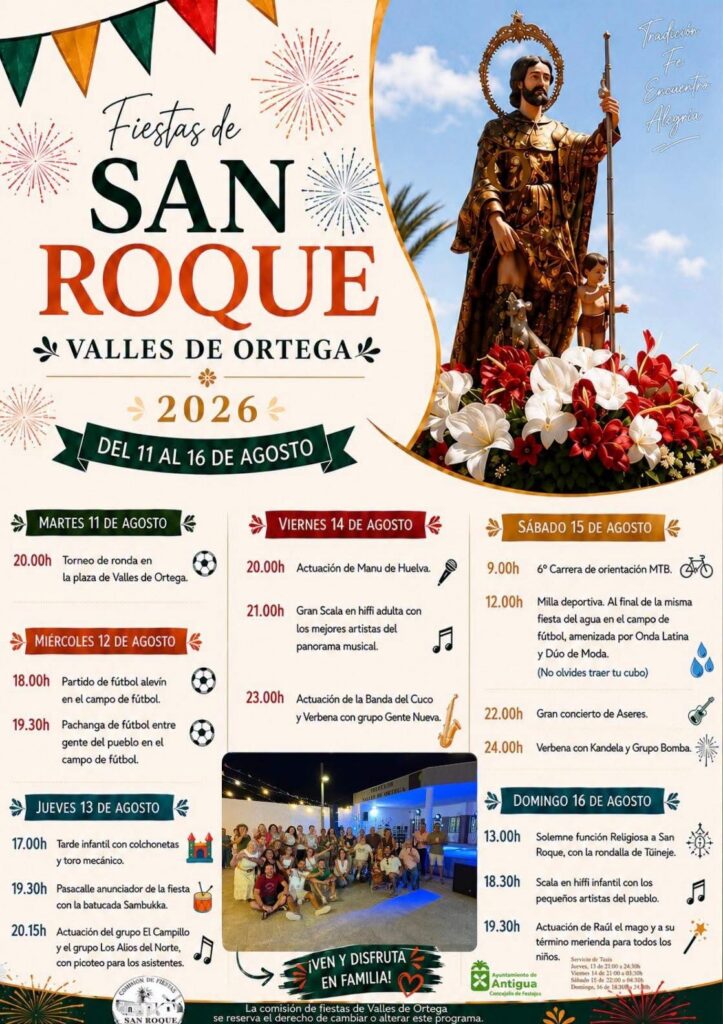 Valles de Ortega, Antigua, San Roque 2026